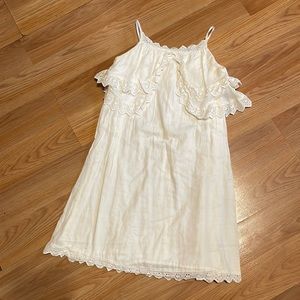 Vintage, ivory eyelet and cotton spaghetti strap dress 😍